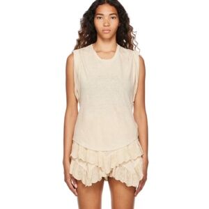 Isabel Marant  Étoile Beige Kotty Linen T-Shirt